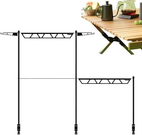 Camping Cookware Hanger - Desktop Shelf For Camping,Portable Multi-Function Cutlery Holder, Pot Hanger For BBQ Picnic Outdoor