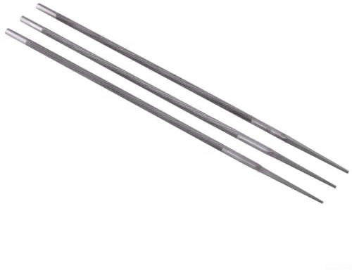 ZWEquipint Lot de 3 limes rondes pour tronçonneuse 4 mm de diamètre - Outil d'affûtage pour le travail du bois en acier - Haute dureté - Longueur 200 mm