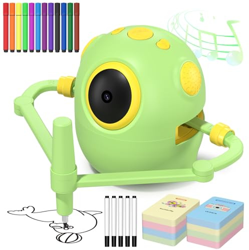 Thinkaroo Malroboter für Kinder, Zeichenroboter Kinder mit 150 Karten & 12 Stift, Mal-Roboter zur Frühkindliche Bildung, Lernspielzeug für Jungen Mächen von 4-8 Jahren