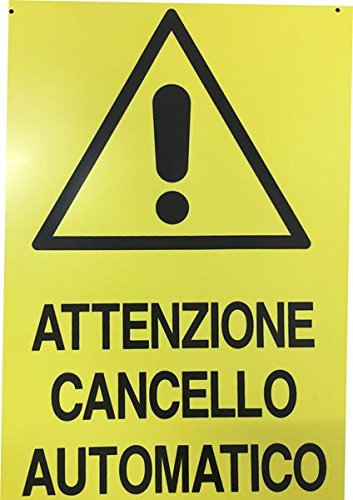 Cartello Cancello Automatico Letterfix N. 6002