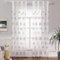 MIULEE Vorhänge mit Florales Stickerei, Gardinen Weiß mit Grau Muste für Wohnzimmer, Schlafzimmer Vorhang Transparent mit Ösen, 2er Set Voile Blumen Durchsichtig Vorhänge, Jeder H 245 X B 140cm