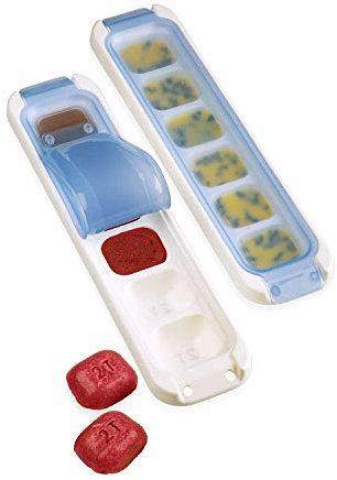 PREPWORKS Freezer Pods 2 Tablespoon Reusable Food Storage Tray Containers, Set of 2, Blue/White