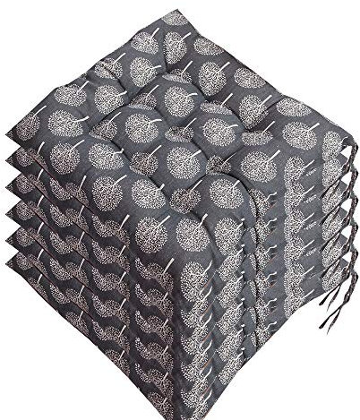 AGDLLYD Stuhlkissen 40x40cm 6er Set,Sitzkissen für Stühle Indoor und Outdoor - Bequeme Stuhlauflage - Steppkissen weich und robust bunt (K)