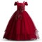TTYAOVO Fleurs Filles Robe Mariage Fête Princesse Balle Robe (Taille140) 8-9 Ans 431 Bordeaux