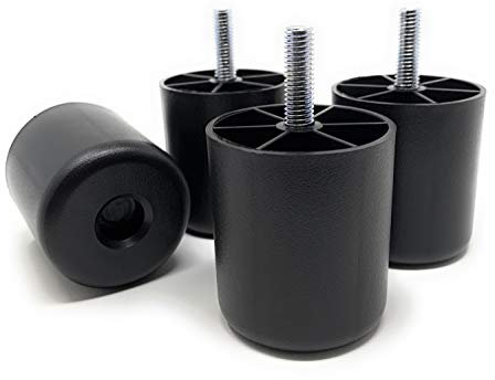 Design61 4x Möbelfüße Ø 53/47 x H55 mm M8x25mm Sofa Füße Kunststoff Sofa Sessel