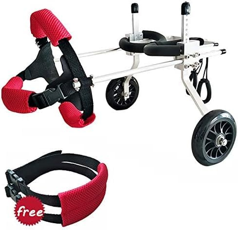 Carrello per Cani, Passeggino per Le Zampe Posteriori, Sedia a Rotelle per Animali Domestici per Zampe Posteriori, Gatti con Handicap Conigli Paralizzati Animali Disabili, 3-10 kg