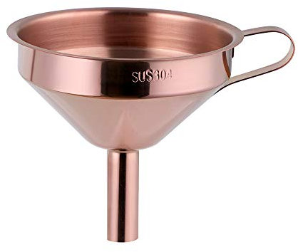 N / A Meisha Entonnoir avec passoire et poignée Amovibles, Entonnoir de Cuisine en Acier Inoxydable pour Le Transfert de Liquide, d'huile, de vin et de Confiture (Or Rose)