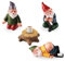 YGMXZL 4 PCS Miniatur GNOME Figuren Ornamente,Gartenzwerge Feen Harz Statuen,Happy Gartenzwerg Dekoration,Mikrolandschaft DIY Statuen Gartendekoration Outdoor