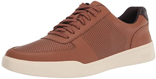 Cole HAAN Mens Grand Crosscourt Modern Perforated Sneaker, British TAN Leather/Ivory, 10-M US