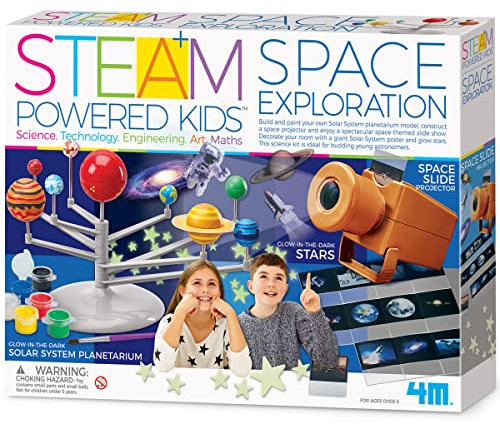 4M 00-05537 Kit Deluxe STEAM Esplorazione dello Spazio, Raccolta di Progetti a Tema Spazio, Kit Scientifico Educativo
