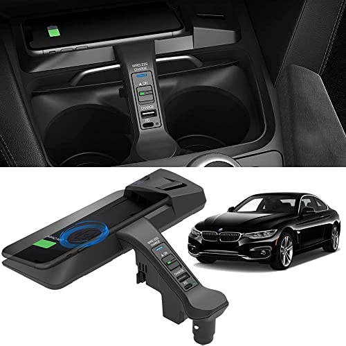 Kabelloses Auto Ladegerät für BMW 3 Series 4 Series M3 M4 2016-2018 | 15W Schnellladendes Handy-Ladegerät für BMW 3er F30 F31 F32 F33 F35 F36 Center Console-Zubehörfeld Geschenk für BMW-Besitzer
