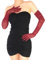 Women's Sexy Sheer Gloves Mesh Tulle Super Long Gloves Opera Hallowmas Costume Party Dance Gloves, Burgundy, One Size