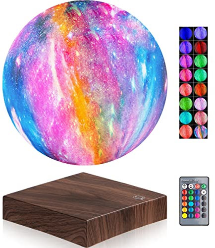 VGAzer 16 Farben Galaxie Schwimmende Mond Lampe Magnetische Schwebe Mond Licht Schweben & Spinnen in der Luft für Kinder Geschenke Wohnkultur