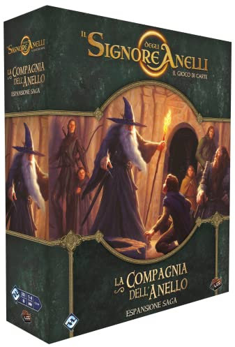 Asmodee – Der Herr der Ringe, Das Kartenspiel: Die Gesellschaft des Rings, Erweiterung Saga, 1–4 Spieler, ab 14 Jahren, italienische Ausgabe