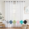 EMEMA 2er Set Sheer Voile Vorhang mit Ösen Transparente Gardine aus Voile Polyester Ösenschal Transparent Wohnzimmer Luftig Dekoschal für Schlafzimmer 140 X 300 cm Weiß