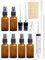 Realure 6 Pcs Empty Small Glass Spray Bottle 30ml Amber Glass Spray Bottle Fine Mist Mini Glass Spray Bottles for Essential Oils Perfume Cosmetic Personal Care Liquid Home Travel (with Pipette, Label)