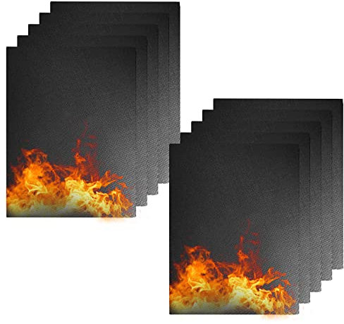 BBQ Grillmatte für Gasgril, Antihaft Grillmatten Teflon Backmatte Wiederverwendbar Backmatten Grillplatte für Gasgrill und Holzkohle, Elektronischen Grill, Backofe, Hitzebeständig