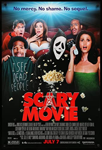 SCARY MOVIE 1 A4 Poster on Canvas - Filmkunstposter in verschiedenen Größen für Wohn- oder Schlafzimmerideen. Randlose Kultfilmbilder, klassische ikonische 70er, 80er, 90er Jahre, Vintage-Retro-Wandd