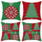 EHOMERY Kissenbezüge Afrika Kissenhülle Abstrakt Polyester Kissenbezüge Kinderzimmer Kissenhülle Draussen Weihnachtskugel- Und Hirschmuster Zierkissenbezüge Rot-Weiss 50x50cm, 4Pcs