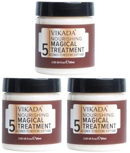 Vikada Nourishing Magical Treatment – 5 Sekunden zur Wiederherstellung von weichem Haar, Vikada Hair Repair Cream, Keratin Magical Hair Treatment Mask, für trockenes, geschädigtes Haar (3pcs)