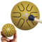 YEJAHY Tongue Drum Steel Tongue Drum 3 Zoll Stahlzungen 6 Töne Zungentrommel, Mini Pan Drum Handpan Instrument Schlagzeug mit Schlägeln Meditation Yoga Klangheilung(Gold)