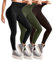 Leafigure Leggings Damen High Waist Leggins Blickdicht für Sport Gym Yoga 3er Pack 3Colors-SM