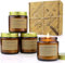 4Pcs Duftkerzen im Glas, Geburtstagsgeschenk für Frauen 400 g, Brenndauer 100 Std, Natürliches Sojawachs Duftkerze Set für Weihnachten, Bad Spa Meditation