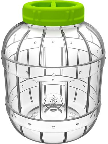 lilawelt24 Multifunktions-Kunststoff-Vorratsbehälter| Mehrzweckfass aus Kunstoff|Plastikbehälter zur Aufbewahrung|Mehrzweck|WEITHALS KUNSTSTOFF BEHÄLTER |Deckelfass für Salzgurken|Fass (3L)