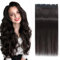 SEGOHAIR Clip in Extensions Echthaar,1 Teilig 5 Clip in Extensions Haarteil 100% Remy Echthaar Glatt Echthaar Extensions Clip,30cm 40g Natur Schwarz Für Voluminöses Haar