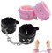 DALAETUS 2 Paia di Manette Set, Sexy Manette in Pelle Rosa e Nero per Giochi di Ruolo, Addio al Nubilato, Festa a Tema, Gioco per Adulti