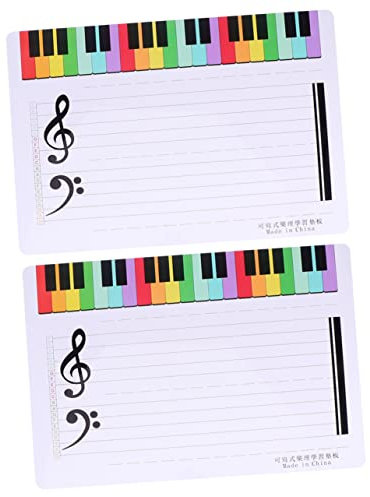 Lurrose 2stücke Magnetische Schreibtafel Doppelseitig Whiteboard Für Musikunterricht Löschbar Mit Magnetischen Notizen Für Zuhause Sichere Materialien