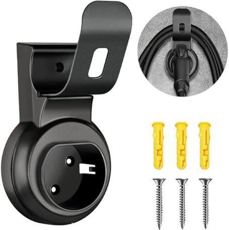 VOHESEA Wallbox Kabelhalterung für Typ 2 Ladekabel, Typ 2 Ladekabel Halter Kabelhalterung für EU-Standard EVs, Wandhalterung Wallbox EV Ladegerät Halterung, Organizer Kabelhalter Wand für Elektroauto