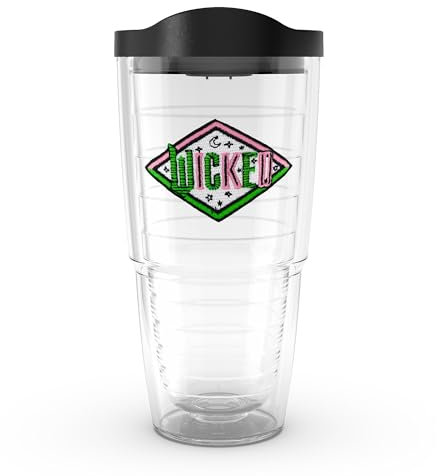 Tervis Wicked Logo Made in USA Double Wall Insulated Cup Travel Cup Keeps Drinks Cold and Hot, 24 oz, Classic