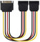 Brightium Cable de Alimentación SATA 20 cm, con conector SATA/M y 2 conectores SATA/H, ideal para conectar discos duros y unidades SSD.