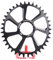 HESHUWEN Platos para Bicicletas Plato Ovalado 30T 32 34 36 38T Montaje Directo Estrecho y Ancho Plato Ovalado 32 MTB(30t)