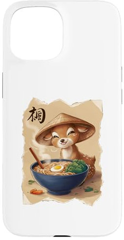 Hirsch Männer Frau Kawaii Essen Ramen Japanischer Hirsch Hülle für iPhone 15