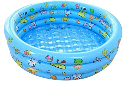 FENGJISUN Piscinetta Gonfiabile Piscina Gonfiabile a 3 Anelli Piscina Gonfiabile Fuori Terra, Piscine Rotonde da 51,1 Pollici per Esterni e Interni Piscina da Giardino