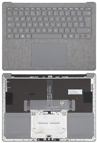 ZLALISA Per Microsoft Surface Laptop 3/4/5 13.5 pollici UK tastiera con C Shell/Touch Board (grigio)