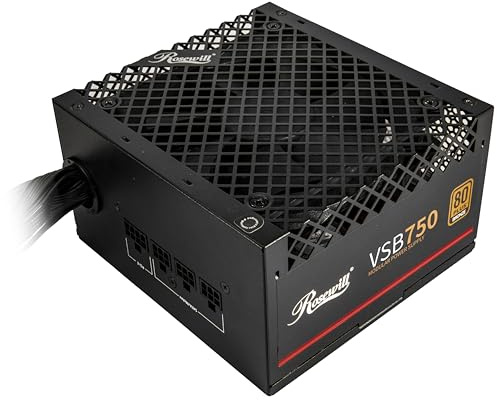 Rosewill VSB 750W 80+ Bronze, compatibile ATX 3.0 e 3.1, alimentatore semi-modulare, connettore PCIe 5.1 12V-2x6, condensatore giapponese 105°C/350°F, ventola silenziosa ICB da 120 mm
