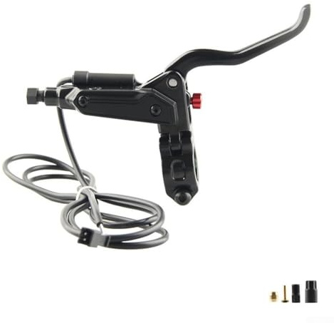 Jotekonoby Elektrischer Bremshebel für Fahrräder, hydraulischer Bremshebel mit 2-poligem SM-Anschluss und Abschalt-Sensor – Aluminium-Legierung für E-für-Fahrradbremssysteme (nur rechts)