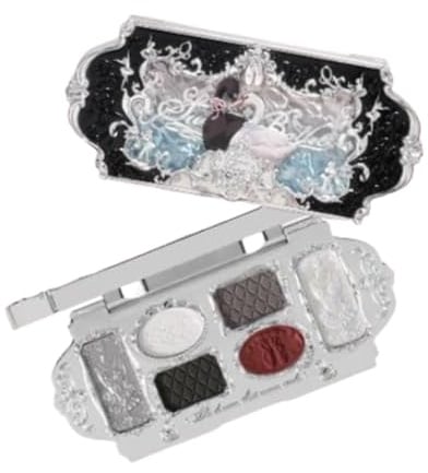 Flower Knows Swan Ballet Lidschattenpalette - 6 Farben Mattem Schimmerndem Perlen-Glitzer Lidschatten Perfekt für Alle Anlässe (C02)