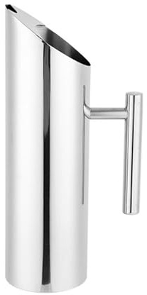 Tidevib Jarra de agua de acero inoxidable para restaurante, bar, café y bebidas frías con boquilla antiderrames, capacidad de 1 L/1,5 L/2 L