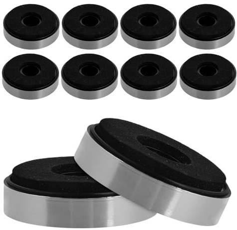 COHEALI 10 pcs Pieds d'Isolement pour Enceintes et Amplificateurs - Amortisseur de Vibrations Argent - Coussinets de Pointe d'Isolation Haut-parleurs en ABS et EVA, 40mm, Accessoire de Haut-Parleur