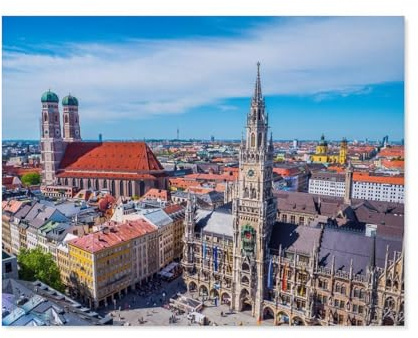 1000Pcs，München bei Sonnenuntergang, Bayern, Deutschland，Erwachsenen Dekompression Spiel Puzzle Studenten Spielzeug Für Kinder Weihnachten Geburtstagsgeschenke（50x70cm）-A45
