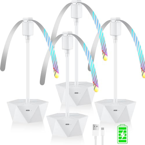 chemotex Ventilatori per tavoli ricaricabili, spinner da tavolo per tenere le mosche lontane dal cibo, ventilatore portatile repellente per mosche con lame morbide per esterni, picnic, patio e