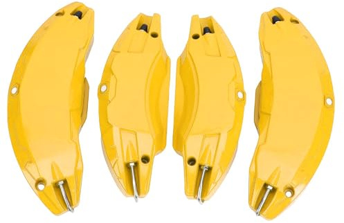 Tbest Brake Caliper Covers Front Rear Aluminum Alloy Wheel Hub Protector Set with Stickers Replacement for Juniper 2025 2026 AWD All Drive Model 19in 20in Wheels (Yellow)