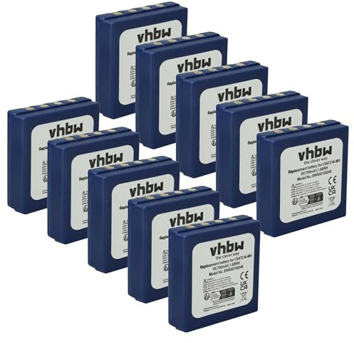 vhbw 10x Akku kompatibel mit Hetronic TGA, TGB Funkgerät, Walkie Talkie (700 mAh, 6 V, NiMH)