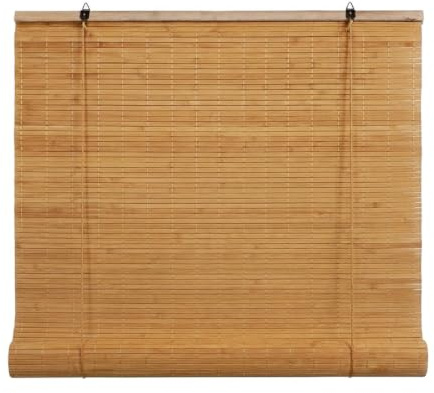 EasySpeed Estor Enrollable de Bambú Natural 100x180cm,Marrón | Persiana enrollable y estor ajustable de ocultación, cortina de madera con diseño natural. Válido para interior y exterior