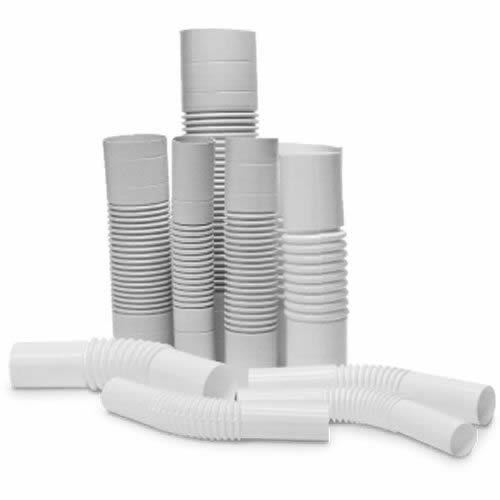 Plastrol 100 Stück Elektro Verbindung Rohr Klemme flexibel Steckmuffe M16 bis M32, Weiß, PVC, -25°C bis 60°C