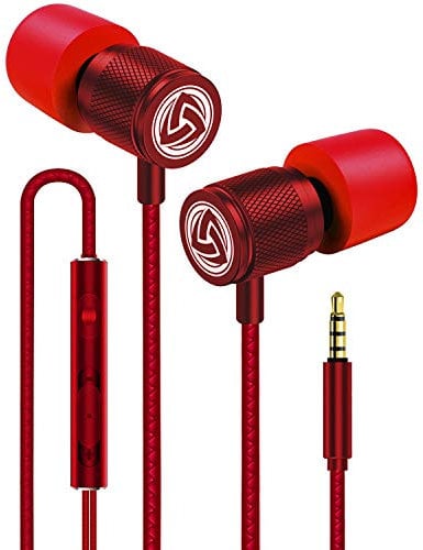 LUDOS Ultra Kopfhörer In Ear Ohrhörer mit Kabel und Mikrofon, Kristallklarer Klang, Ausgewogene Höhen und Tiefen, Neuer Memory Foam, Langlebiges Kabel, Bässe, Lautstärkeregelung, Earphones für Handy